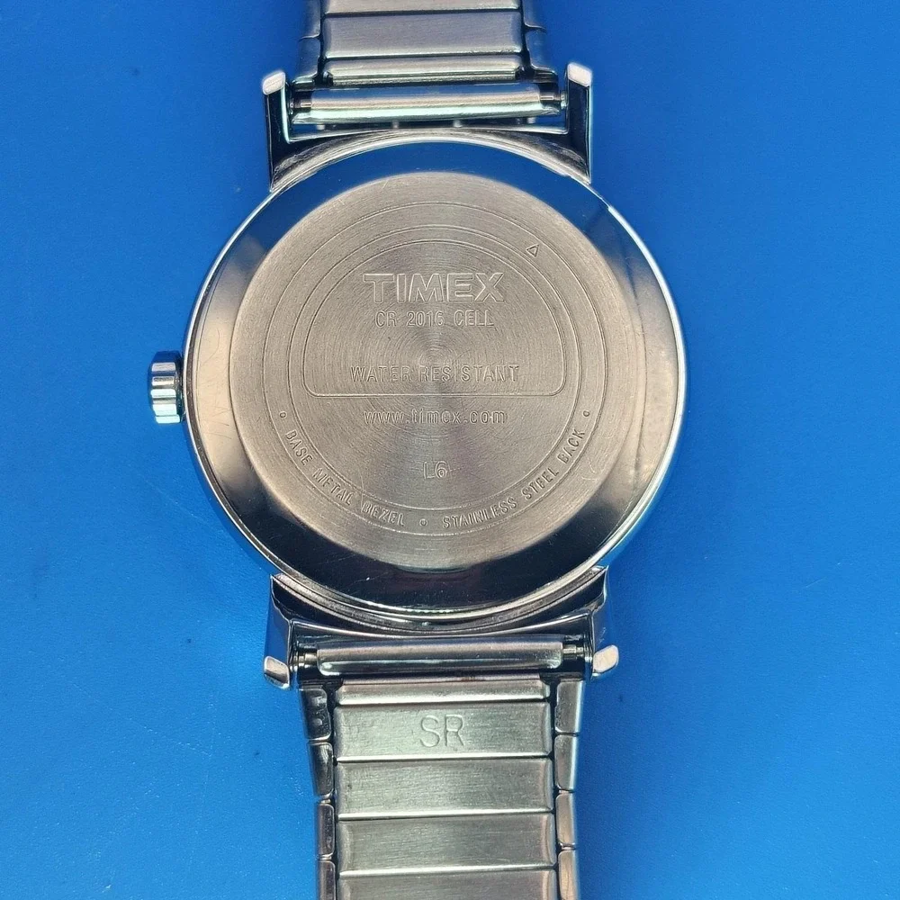 Vintage 2016 Timex Cream Dial 36mm Mens Minimalist Quartz Watch Fully Restored
